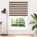 vidaXL Zebra roleta hnedá 140x230 cm šírka látky 135,9 cm polyester – Obrázok 2