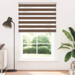 vidaXL Zebra roleta hnedá 150x230 cm šírka látky 145,9 cm polyester – Obrázok 2