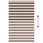 vidaXL Zebra roleta hnedá 150x230 cm šírka látky 145,9 cm polyester – Obrázok 5