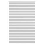 vidaXL Zebrová roleta svetlosivá 145x230 cm šírka látky 140,9 cm polyester