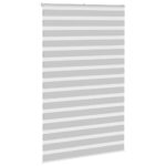 vidaXL Zebrová roleta svetlosivá 145x230 cm šírka látky 140,9 cm polyester – Obrázok 3