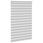 vidaXL Zebrová roleta svetlosivá 145x230 cm šírka látky 140,9 cm polyester – Obrázok 4