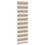 vidaXL Zebrová roleta pieskovo hnedá 50x100 cm šírka látky 45,9 cm polyester – Obrázok 3