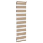 vidaXL Zebrová roleta pieskovo hnedá 50x100 cm šírka látky 45,9 cm polyester – Obrázok 4