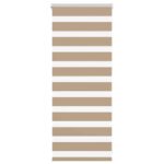 vidaXL Zebrová roleta pieskovo hnedá 60x100 cm šírka látky 55,9 cm polyester