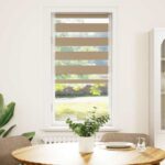 vidaXL Zebrová roleta pieskovo hnedá 60x100 cm šírka látky 55,9 cm polyester – Obrázok 2