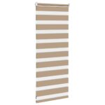 vidaXL Zebrová roleta pieskovo hnedá 60x100 cm šírka látky 55,9 cm polyester – Obrázok 4