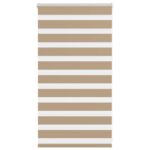 vidaXL Zebrová roleta pieskovo hnedá 80x100 cm šírka látky 75,9 cm polyester