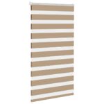vidaXL Zebrová roleta pieskovo hnedá 80x100 cm šírka látky 75,9 cm polyester – Obrázok 3