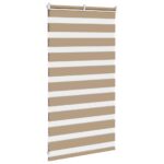 vidaXL Zebrová roleta pieskovo hnedá 80x100 cm šírka látky 75,9 cm polyester – Obrázok 4