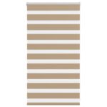 vidaXL Zebrová roleta pieskovo hnedá 85x100 cm šírka látky 80,9 cm polyester
