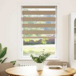 vidaXL Zebrová roleta pieskovo hnedá 85x100 cm šírka látky 80,9 cm polyester – Obrázok 2