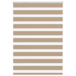 vidaXL Zebrová roleta pieskovo hnedá 110x100 cm šírka látky 105,9 cm polyester