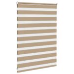 vidaXL Zebrová roleta pieskovo hnedá 110x100 cm šírka látky 105,9 cm polyester – Obrázok 4