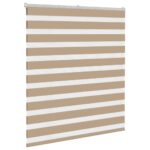 vidaXL Zebrová roleta pieskovo hnedá 120x100 cm šírka látky 115,9 cm polyester – Obrázok 3
