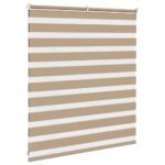 vidaXL Zebrová roleta pieskovo hnedá 120x100 cm šírka látky 115,9 cm polyester – Obrázok 4