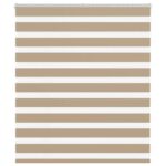 vidaXL Zebrová roleta pieskovo hnedá 125x100 cm šírka látky 120,9 cm polyester