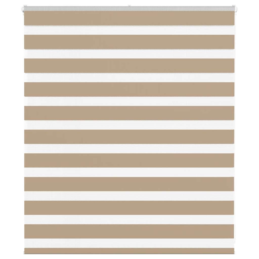 4014526_1.jpg vidaXL Zebrová roleta pieskovo hnedá 125x100 cm šírka látky 120,9 cm polyester – Obrázok 1