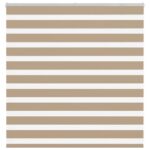 vidaXL Zebrová roleta pieskovo hnedá 145x100 cm šírka látky 140,9 cm polyester