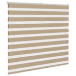 vidaXL Zebrová roleta pieskovo hnedá 165x100 cm šírka látky 160,9 cm polyester – Obrázok 3
