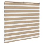 vidaXL Zebrová roleta pieskovo hnedá 165x100 cm šírka látky 160,9 cm polyester – Obrázok 4
