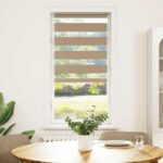 vidaXL Zebrová roleta pieskovo hnedá 55x150 cm šírka látky 50,9 cm polyester – Obrázok 2