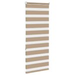 vidaXL Zebrová roleta pieskovo hnedá 55x150 cm šírka látky 50,9 cm polyester – Obrázok 4