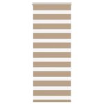 vidaXL Zebrová roleta pieskovo hnedá 65x150 cm šírka látky 60,9 cm polyester