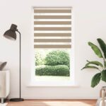 vidaXL Zebrová roleta pieskovo hnedá 100x200 cm šírka látky 95,9 cm polyester – Obrázok 2
