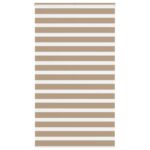 vidaXL Zebrová roleta pieskovo hnedá 120x200 cm šírka látky 115,9 cm polyester