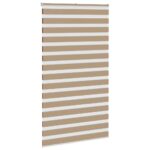 vidaXL Zebrová roleta pieskovo hnedá 120x200 cm šírka látky 115,9 cm polyester – Obrázok 3