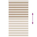 vidaXL Zebrová roleta pieskovo hnedá 120x200 cm šírka látky 115,9 cm polyester – Obrázok 5