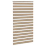 vidaXL Zebrová roleta pieskovo hnedá 135x200 cm šírka látky 130,9 cm polyester – Obrázok 3