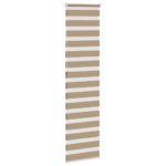 vidaXL Zebrová roleta pieskovo hnedá 60x230 cm šírka látky 55,9 cm polyester – Obrázok 4