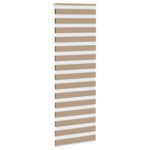 vidaXL Zebrová roleta pieskovo hnedá 70x230 cm šírka látky 65,9 cm polyester – Obrázok 3