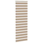 vidaXL Zebrová roleta pieskovo hnedá 80x230 cm šírka látky 75,9 cm polyester – Obrázok 3