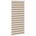 vidaXL Zebrová roleta pieskovo hnedá 115x230 cm šírka látky 110,9 cm polyester – Obrázok 4