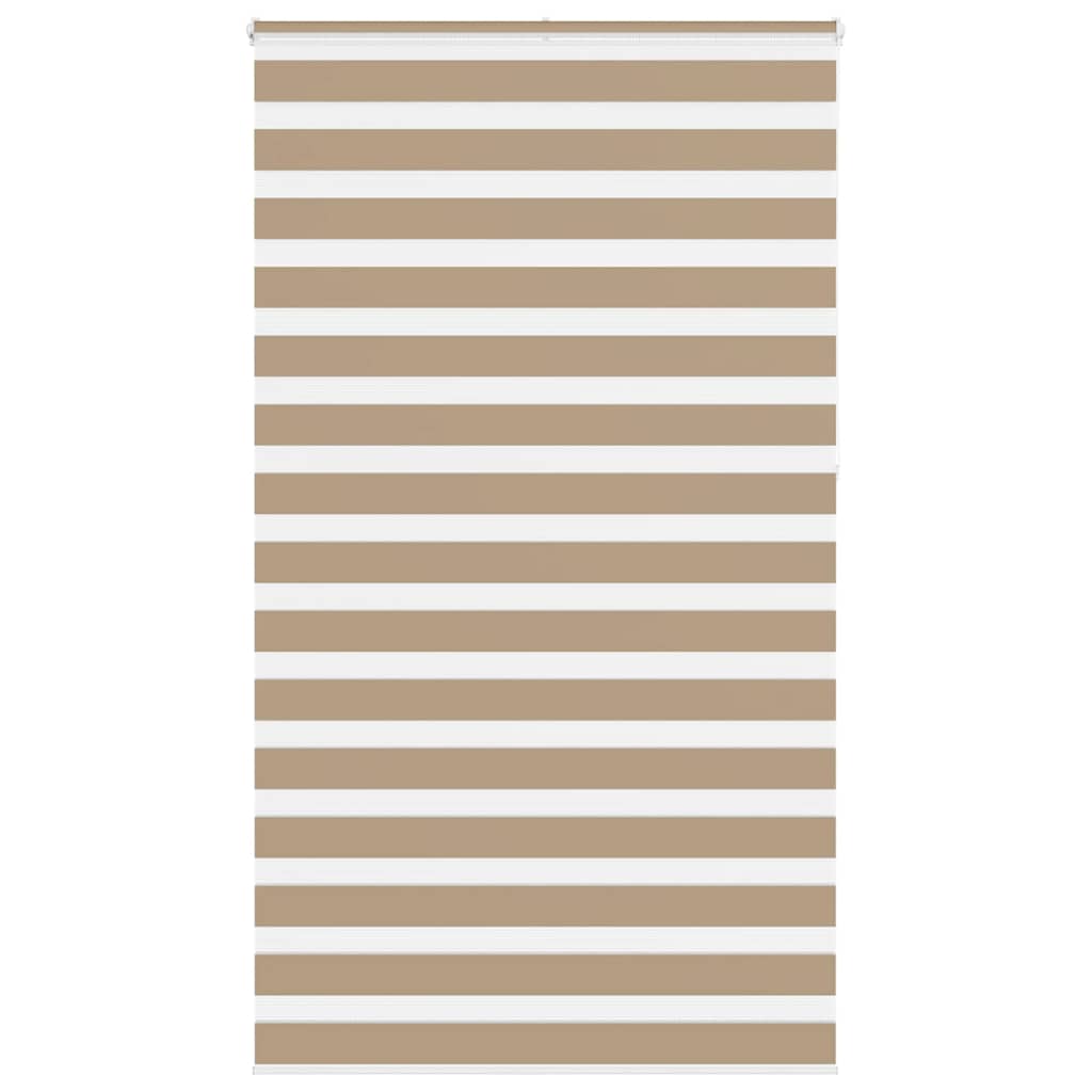 4014605_1.jpg vidaXL Zebrová roleta pieskovo hnedá 130x230 cm šírka látky 125,9 cm polyester – Obrázok 1