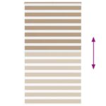 vidaXL Zebrová roleta pieskovo hnedá 130x230 cm šírka látky 125,9 cm polyester – Obrázok 5
