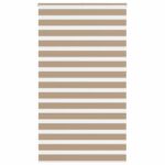 vidaXL Zebrová roleta pieskovo hnedá 135x230 cm šírka látky 130,9 cm polyester