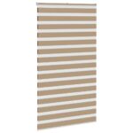 vidaXL Zebrová roleta pieskovo hnedá 135x230 cm šírka látky 130,9 cm polyester – Obrázok 3