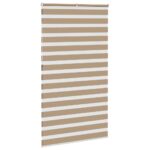 vidaXL Zebrová roleta pieskovo hnedá 135x230 cm šírka látky 130,9 cm polyester – Obrázok 4