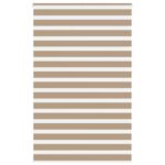 vidaXL Zebrová roleta pieskovo hnedá 145x230 cm šírka látky 140,9 cm polyester