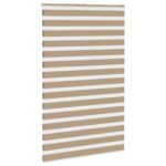 vidaXL Zebrová roleta pieskovo hnedá 145x230 cm šírka látky 140,9 cm polyester – Obrázok 3