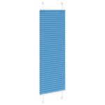 vidaXL Plisovaná roleta modrá 40x100 cm šírka látky 39,4 cm polyester – Obrázok 3