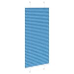 vidaXL Plisovaná roleta modrá 65x100 cm, šírka látky 64,4 cm, polyester – Obrázok 3