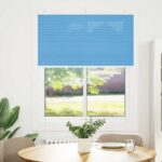 vidaXL Plisovaná roleta modrá 105x100 cm, šírka látky 104,4 cm, polyester – Obrázok 2