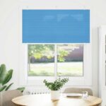 vidaXL Plisovaná roleta modrá 120x100 cm, šírka látky 119,4 cm, polyester – Obrázok 2