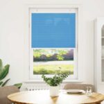vidaXL Plisovaná roleta modrá 75x150 cm Šírka látky 74,4 cm Polyester – Obrázok 2