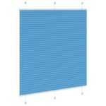 vidaXL Plisovaná roleta modrá 115x150 cm Šírka látky 114,4 cm Polyester – Obrázok 4